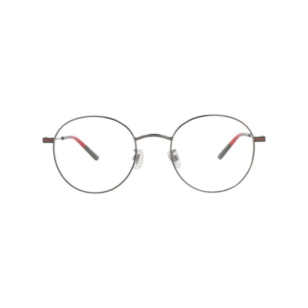 Gucci Round-Frame Metal Optical Frames Silver Mens